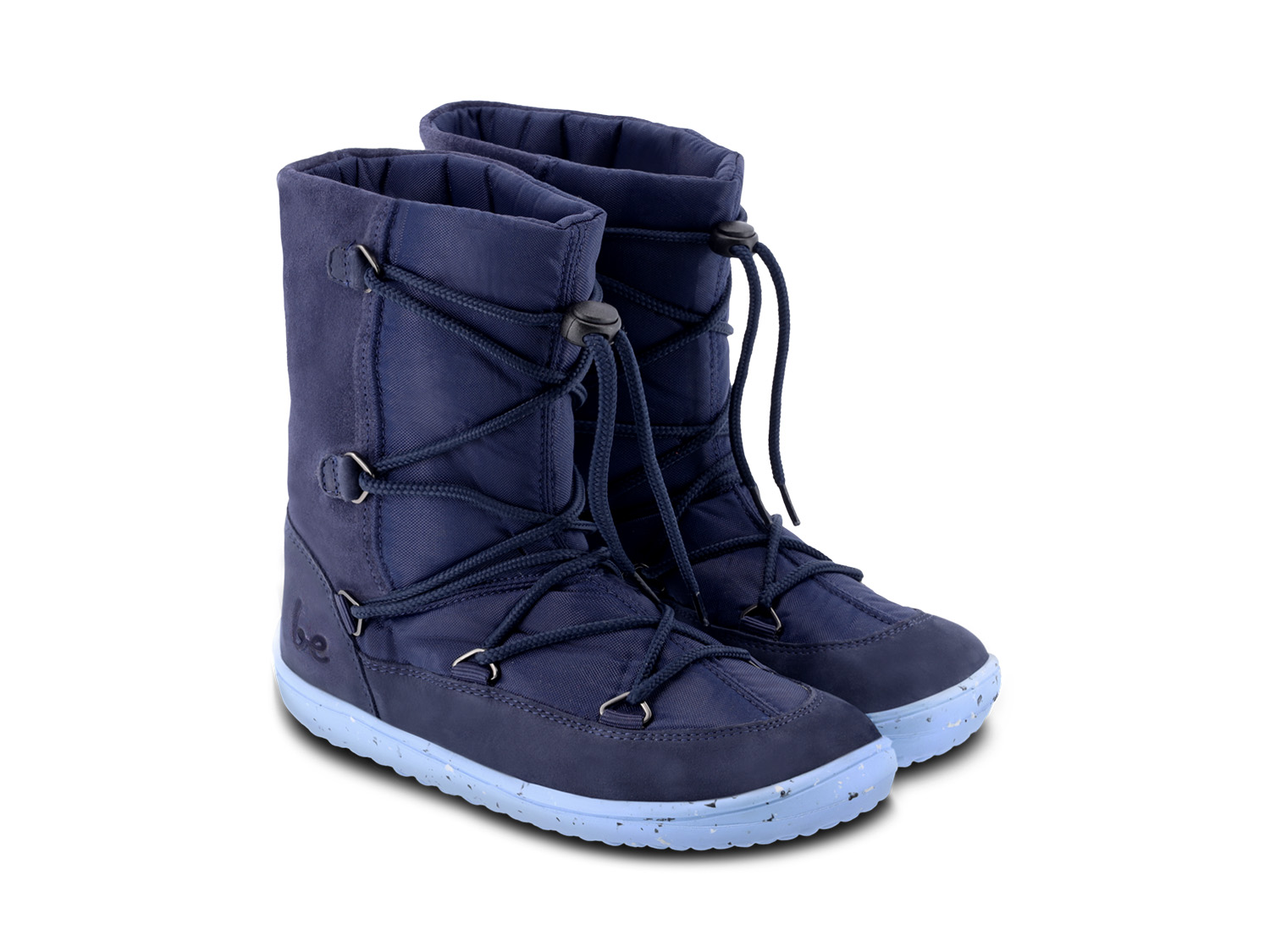 Zapatos de invierno para niño barefoot  Be Lenka Snowfox Kids 2.0 - Dark & Light Blue.