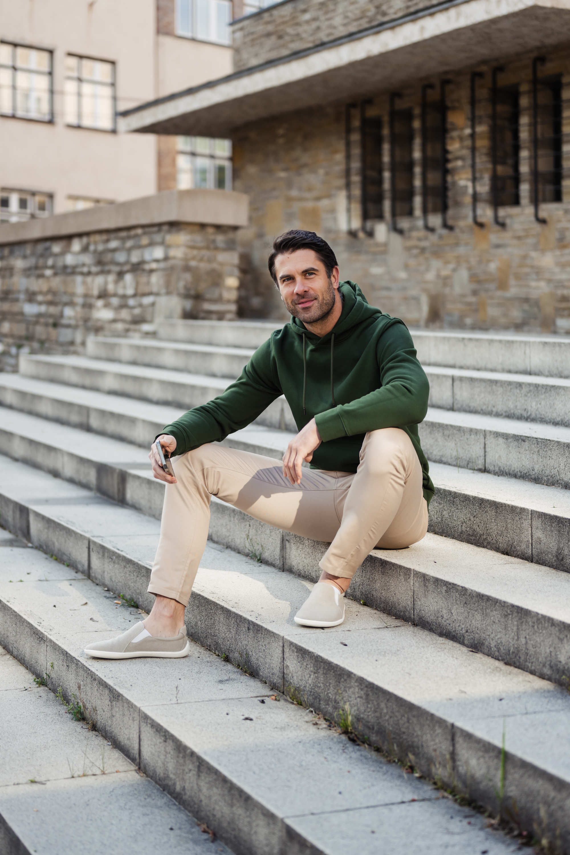 Sudadera de hombre con capucha Be Lenka Essentials - Dark Green.