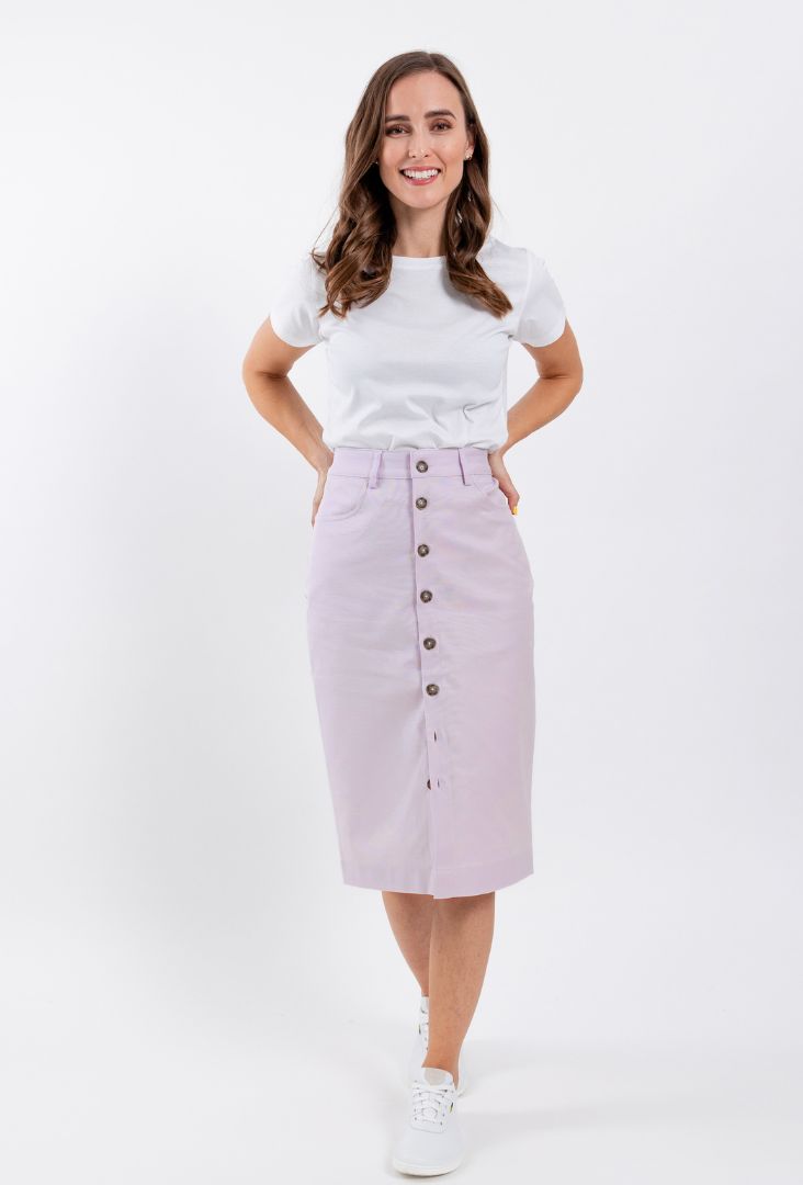 Falda midi de mujer Be Lenka Essentials - Light Lilac.