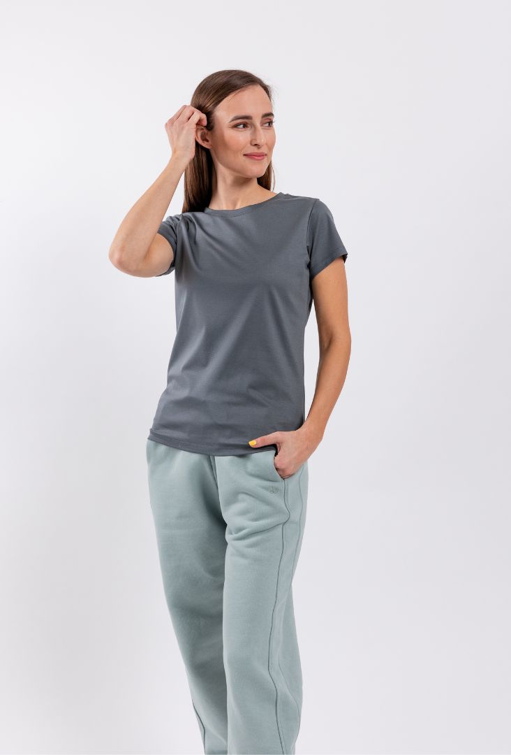 Camiseta de mujer con cuello redondo Be Lenka Essentials - Grey.