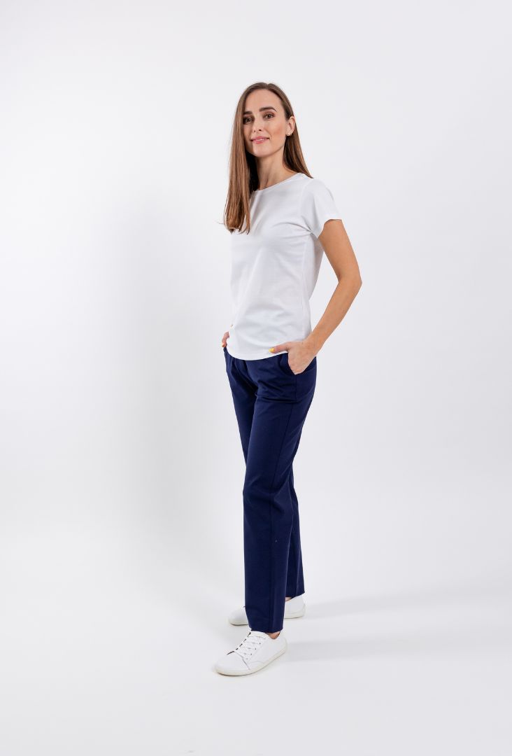 Camiseta de mujer con cuello redondo Be Lenka Essentials - White.