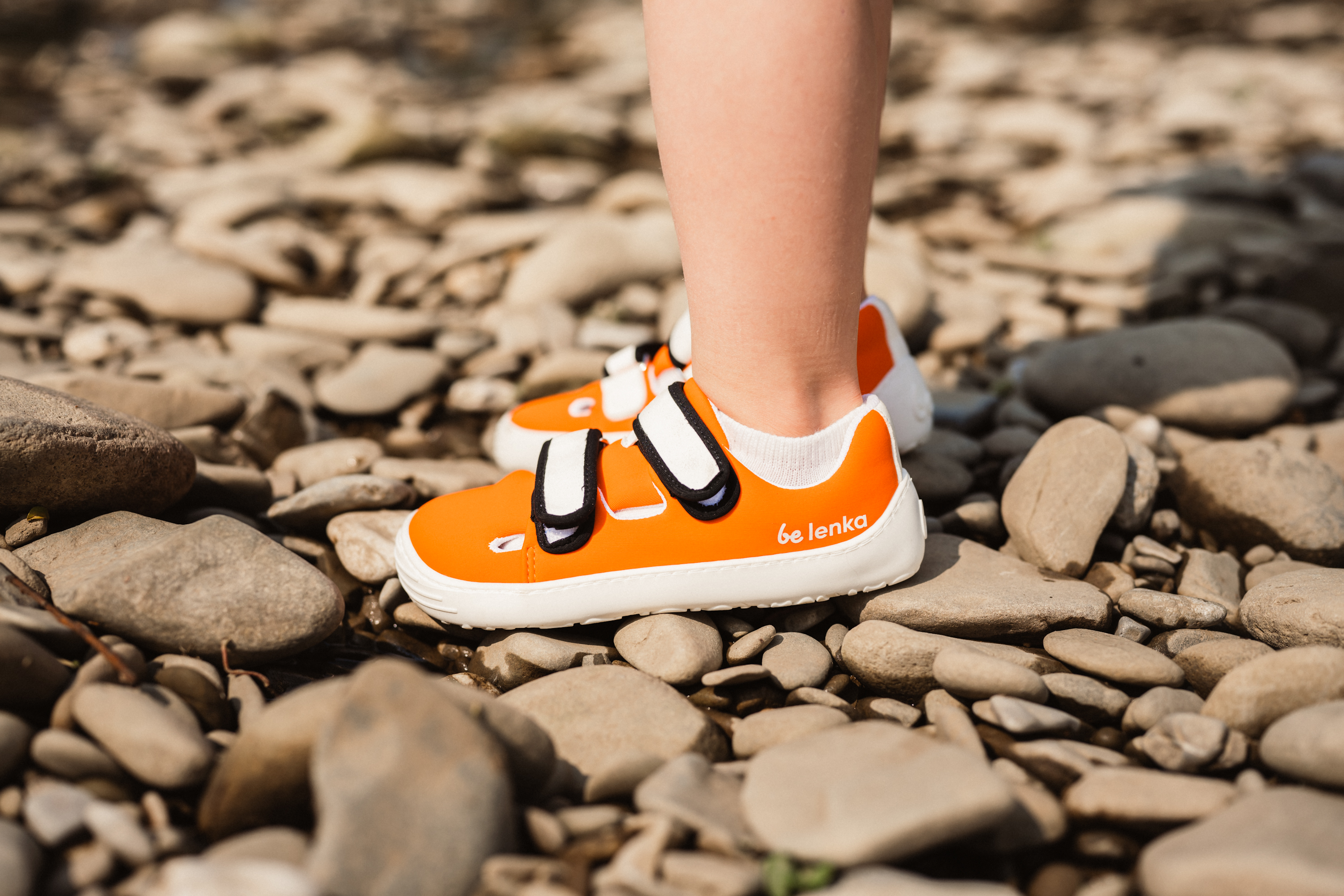 Barefoot zapatillas de niños Be Lenka Seasiders - Orangy.