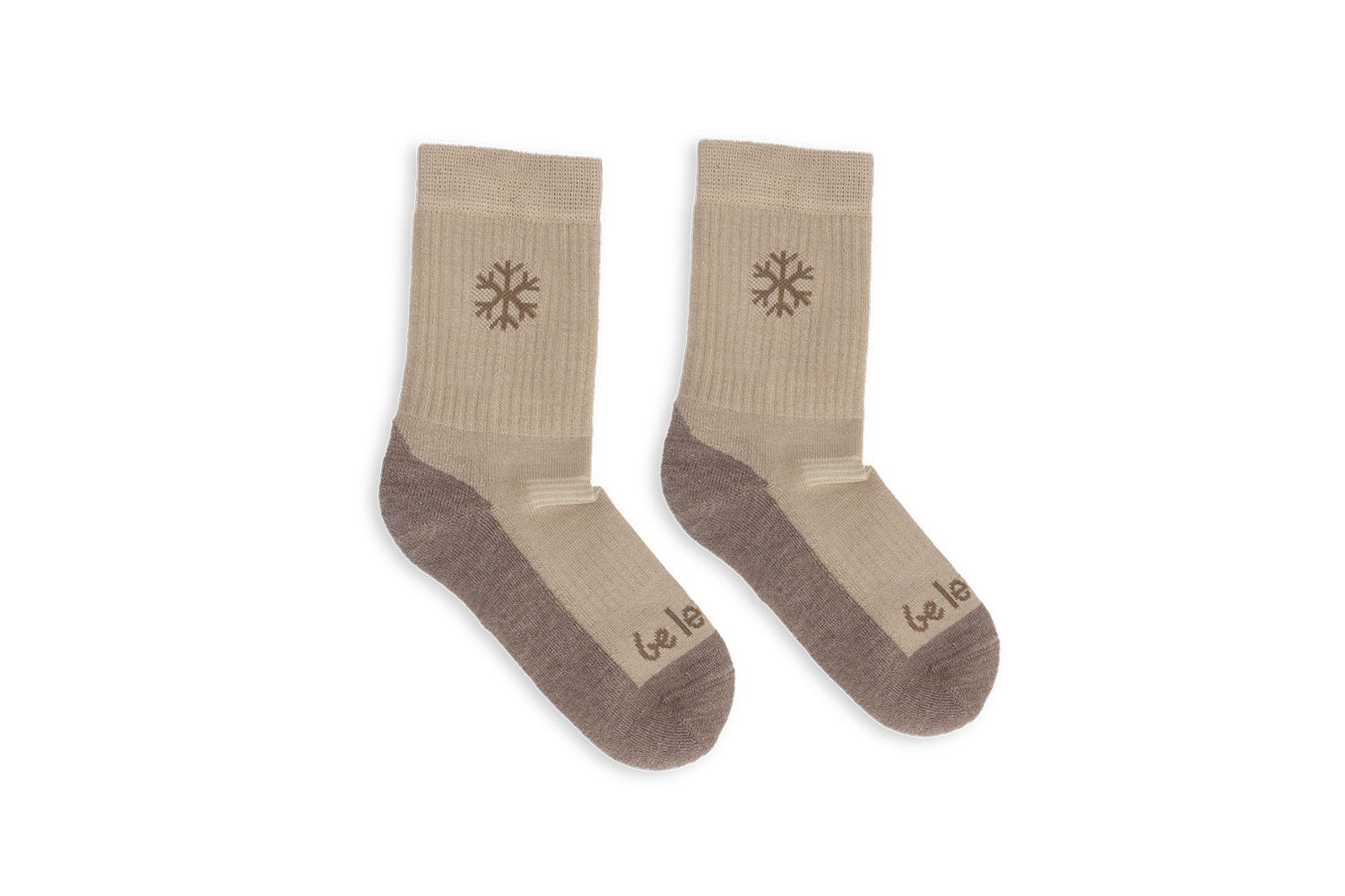 Barefoot calcetines de niños Be Lenka Kids - Crew - Merino Wool - Beige