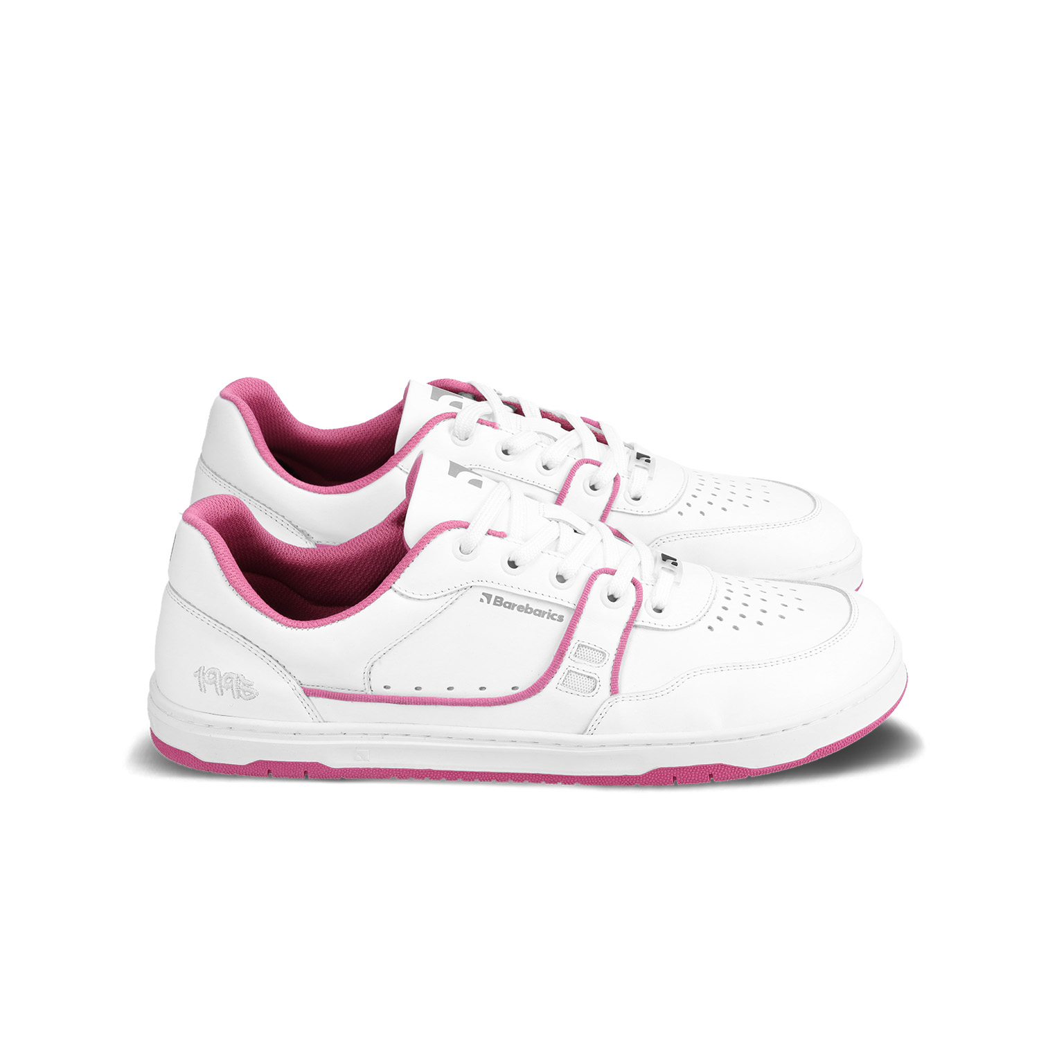 Barefoot Sneakers Barebarics Arise - White & Raspberry Pink.
    La parte superior está hecha de cuero nappa lisa de primera calidad.
Propiedades de Barefoot:
    Forma anatómica - El calzado respeta la forma de los pies.
Más información:
    calzado de calle    diseño urbano moderno    diseñado y hecho a mano en la Unión Europea con materiales locales y sostenibles    excelente durabilidad y estabilidad del color de los materiales    disponible en tallas: 36 - 47 (según la medida europea)