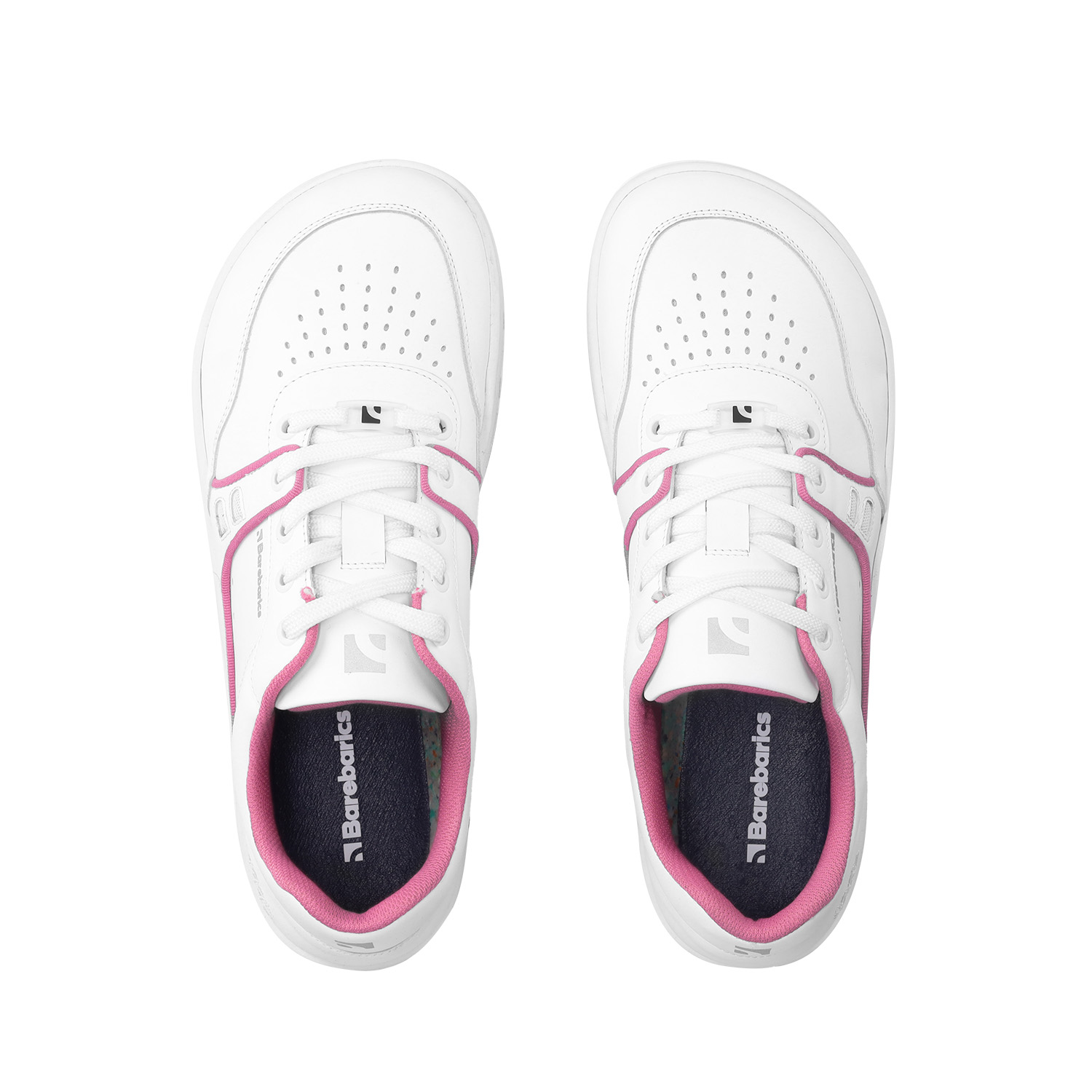 Barefoot Sneakers Barebarics Arise - White & Raspberry Pink.
    La parte superior está hecha de cuero nappa lisa de primera calidad.
Propiedades de Barefoot:
    Forma anatómica - El calzado respeta la forma de los pies.
Más información:
    calzado de calle    diseño urbano moderno    diseñado y hecho a mano en la Unión Europea con materiales locales y sostenibles    excelente durabilidad y estabilidad del color de los materiales    disponible en tallas: 36 - 47 (según la medida europea)