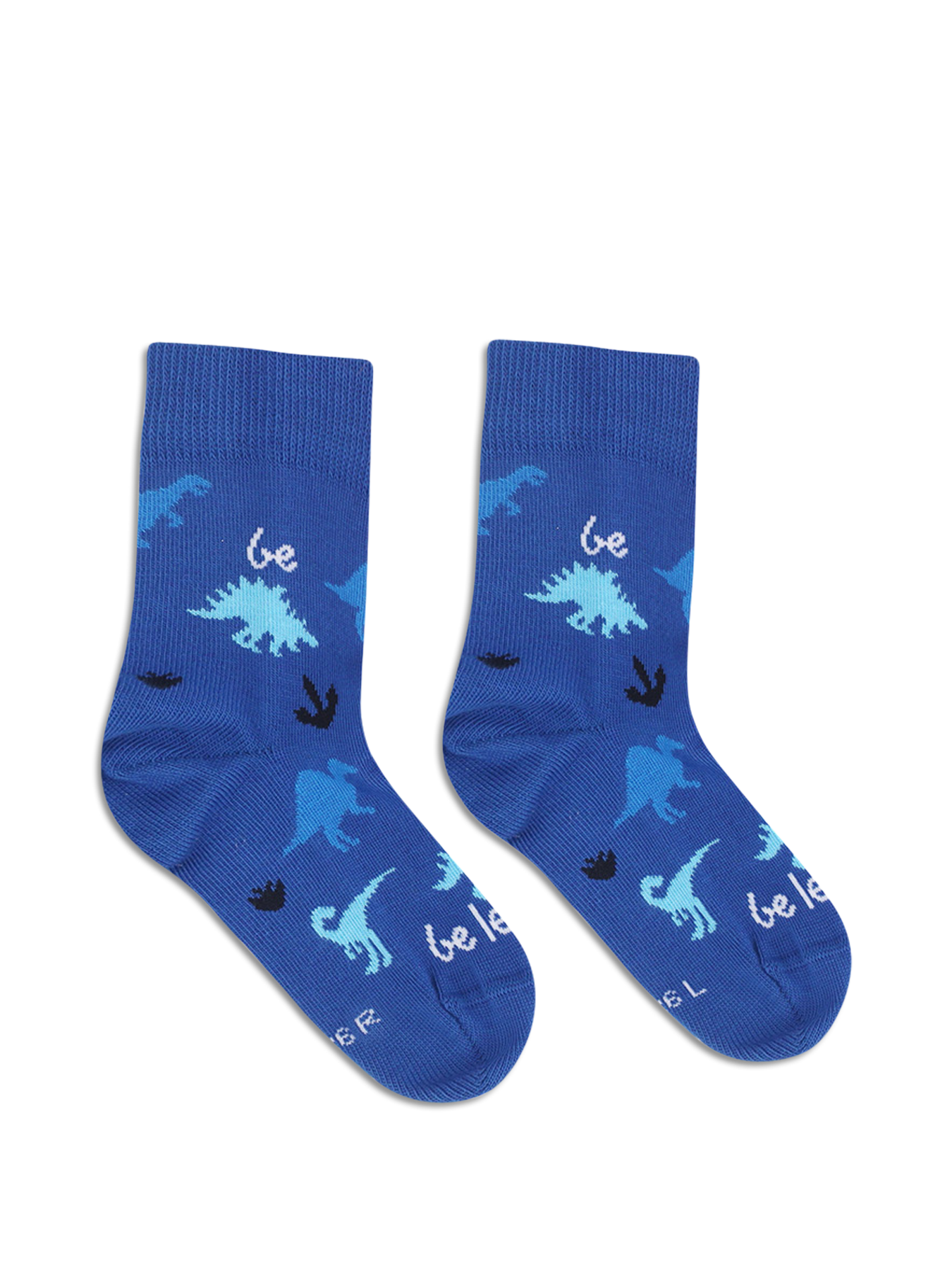 Barefoot calcetines de niños Be Lenka Kids - Crew - Dino - Royal Blue