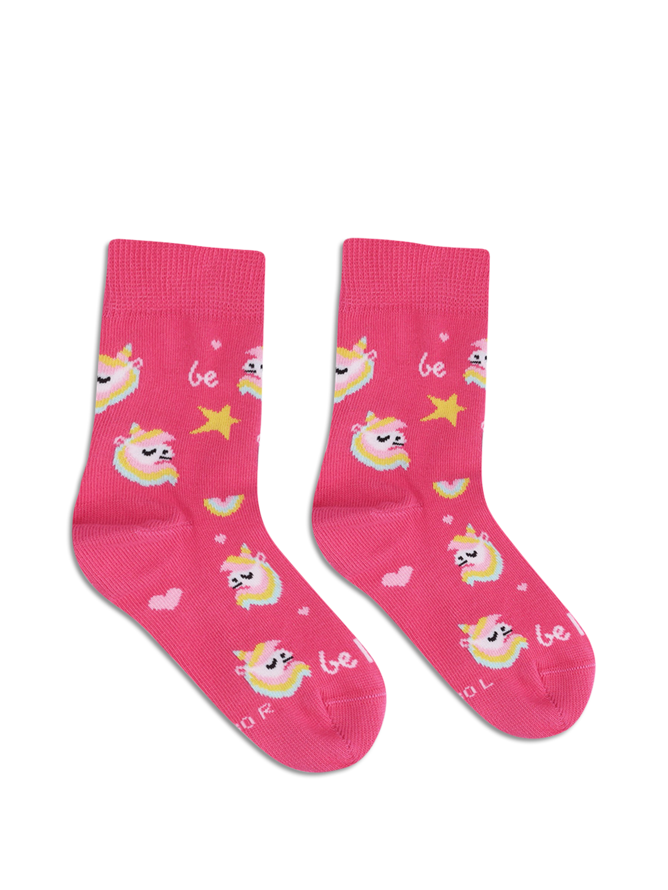 Barefoot calcetines de niños Be Lenka Kids - Crew - Unicorn - BubleGum Pink