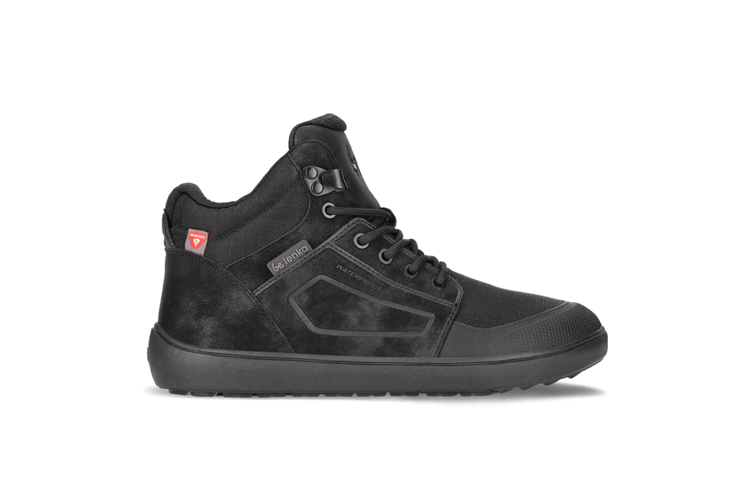 Zapatos Barefoot Be Lenka ArcticEdge - All Black.
  los zapatos descalzos imitan perfectamente caminar descalzo, exactamente como lo diseñó la naturaleza  parte superior técnica hecha de material ripstop duradero + TPU + PU  membrana impermeable y permeable al vapor con excelentes propiedades aislantes (cada par pasa una prueba de impermeabilidad)  suela de invierno universal ThermoGrip Neo con patrón antideslizante y excelente flexibilidad  El forro y la parte pisada del zapato de Primaloft combinan ligereza, propiedades térmicas excepcionales y resistencia al agua  parte vira duradera en la puntera del zapato
Ventajas de los zapatos descalzos:
  suela flexible  zero drop: talón y punta en el mismo plano para una postura adecuada  punta espaciosa para sus dedos  calzado ligero