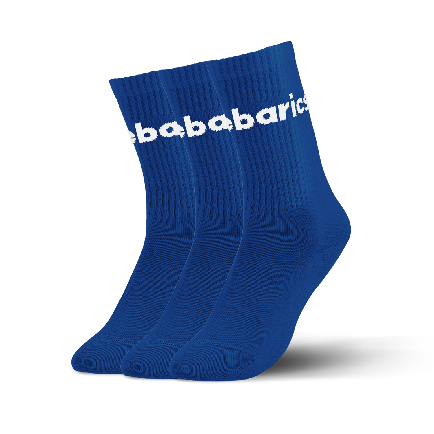 Barebarics - Barefoot calcetines - Crew - Cobalt Blue - Big logo - 3 pack