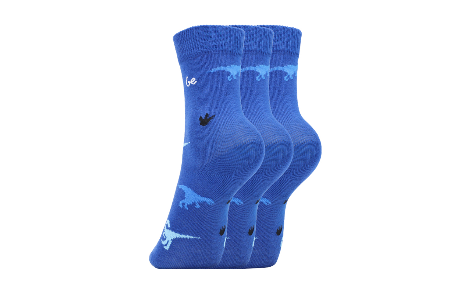 Barefoot calcetines de niños Be Lenka Kids - Crew - Dino - Royal Blue - 3 pack