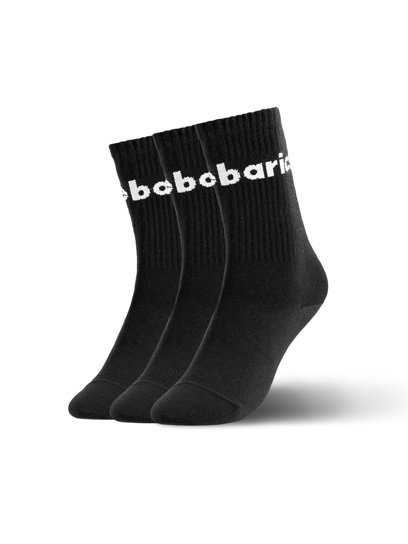 Barebarics - Barefoot calcetines - Crew - Black - Big logo - 3 pack